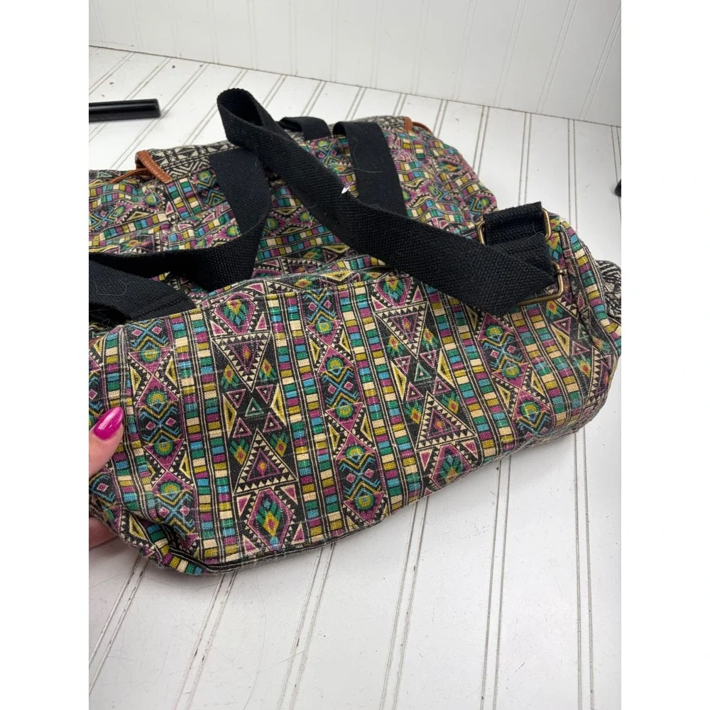 Mossimo Vintage Y2K Boho Hippie Tribal Multicolor Yin Yang Backpack Bookbag